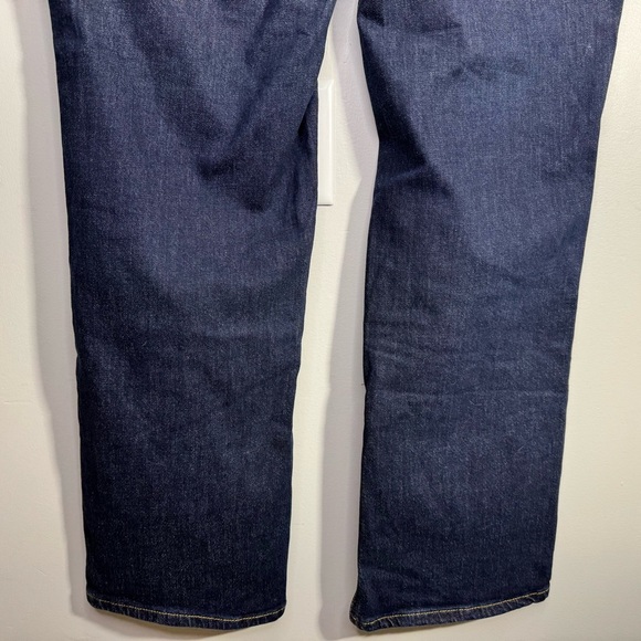 Anthropologie Pilcro The Split Straight Jeans Size 18 Dark Wash Denim Casual - Picture 8 of 16